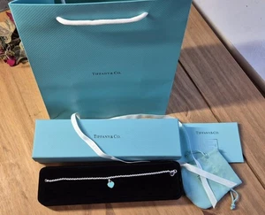 Tiffany & Co. Return to Tiffany™ Blue Heart Tag Bead Bracelet 17cm Silver - Picture 1 of 7