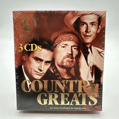 New COUNTRY GREATS: ORIGINAL AMERICAN CLASSICS 3CDS Willie Nelson George Jones - Image 1 of 2