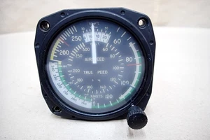 64 BEECH B55 BARON UNITED INSTRUMENTS TRUE AIRSPEED INDICATOR 0-300 MPH PN 8130 - Bild 1 von 5
