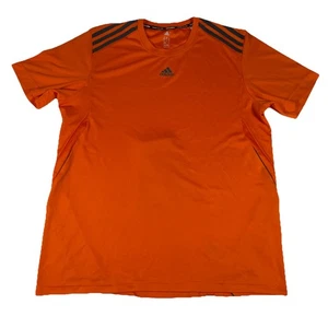 Adidas Climalite Men’s XL Soccer Jersey Orange Grey Stripes Indonesia - Picture 1 of 14