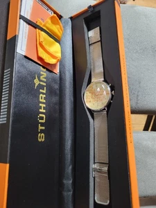 Stuhrling Herren Quarz Chronograph Edelstahl Meshband Uhr - Bild 1 von 4