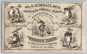 Vanity Fair - KIMBALL & CO UNVERGLEICHLICHE TABAKARBEITEN Sammelkarte - Rauchen FRÖSCHE - Bild 1 von 2