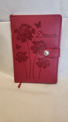 Dark Pink Markings Leather Dream Journal - Image 1 of 3