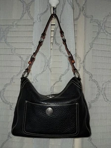 Coach Authentic E06S-10131 Black Leather Adjustable Strap Women's Shoulder Bag - Picture 1 of 7