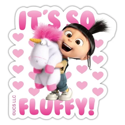 Minions Agnes It's So Esponjoso Con Pegatina Unicornio, máx. 4 x 4" Foto 1 de 3