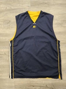 Vintage Starter Wendetrikot Herren XL blau gelb ärmellos Shirt Basketball - Bild 1 von 10