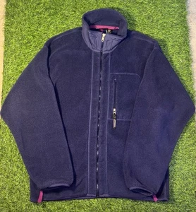 Patagonia Hecho en EE. UU. Para hombres De Colección Uva Púrpura Pila Profunda Cremallera Completa Vellón Grande - Imagen 1 de 4