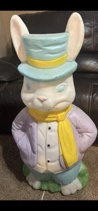 Vintage 34" Carolina Ent. Blue Eyes Ed. Mr. Bunny Hase Ostern Blasform Gartendeko - Bild 1 von 24