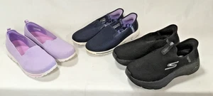 Lot of 3 Pairs Skechers Slip-Ins Women’s 9.5 & 10 Go Walk Navy Black Lavender - Picture 1 of 16