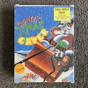 Santa's Xmas Caper BIG BOX PC 1992 EXTREMELY RARE FLOPPY DISC + Manual (no Cd) - Picture 1 of 7
