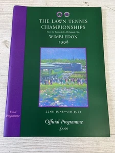 The Lawn Tennis Championships Wimbledon Final Programme 1998 - Imagen 1 de 4