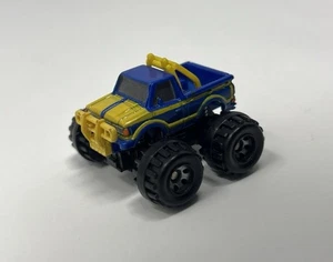87 Micro Machines  Super 4 X 4 Datsun Off Road Pickup Blue Yellow Vintage Galoob - Picture 1 of 4