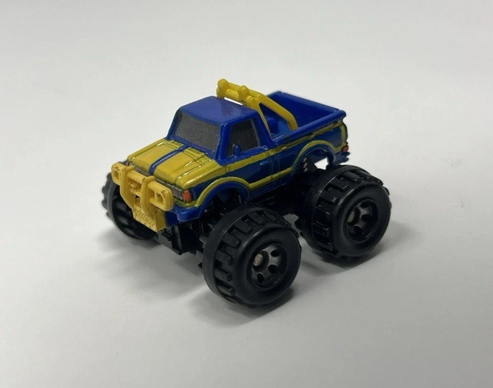 87 Micro Machines  Super 4 X 4 Datsun Off Road Pickup Blue Yellow Vintage Galoob - Image 1 of 4
