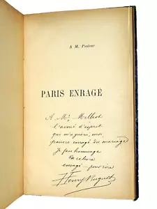 Envoi autographe.  Henry Buguet et Edmond Benjamin. Paris enragé - Picture 1 of 11