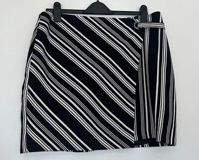 George Black Striped Skirt Size 16 - Image 1 of 4