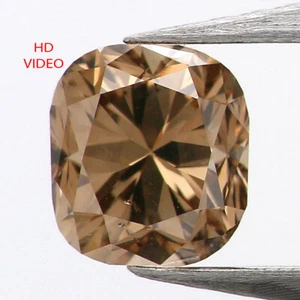 0.47 CT Natural Loose Cushion Shape Diamond 4.50 MM Brown Color Diamond LQB709 - Picture 1 of 8
