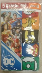 5-Pack Boys Size 6 DC Justice League Briefs 100% Cotton - Picture 1 of 4