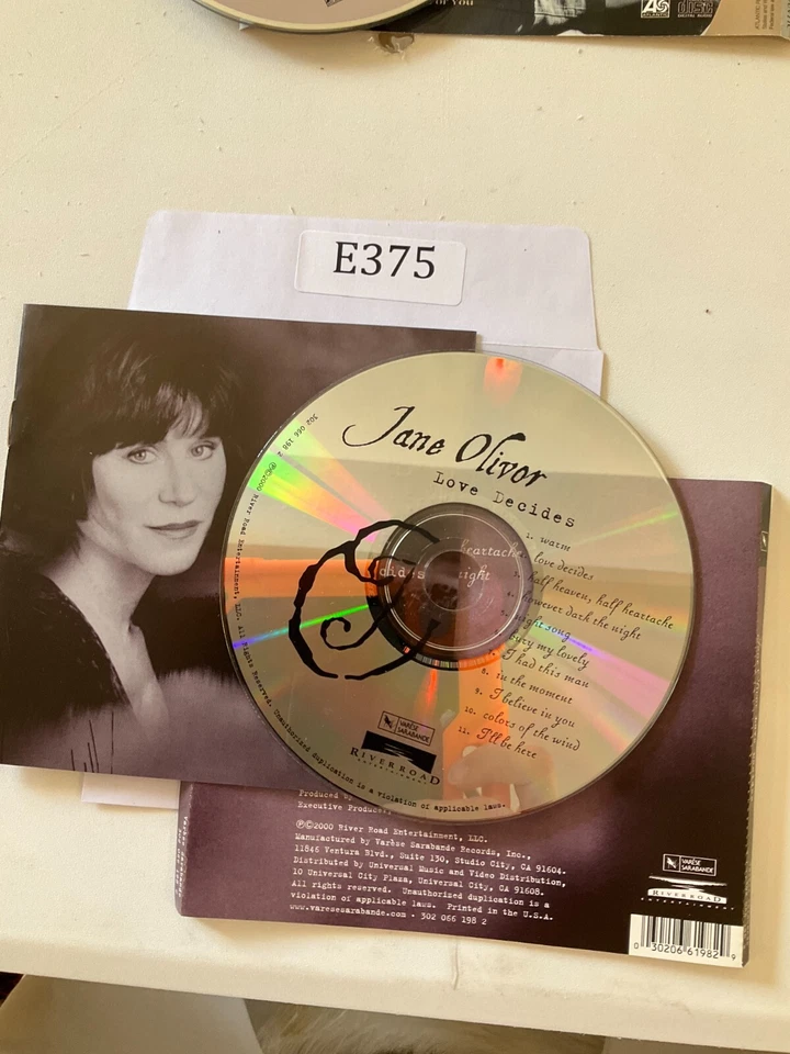 Love Decides by Jane Olivor (CD, Nov-2000, Varèse  No Case No Tracking #E375 Foto 1 de 1