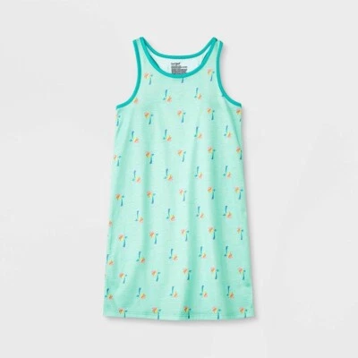 Camisón de dormir Cat & Jack para niña talla como nuevo palmera, talla XS (4/5) Foto 1 de 3