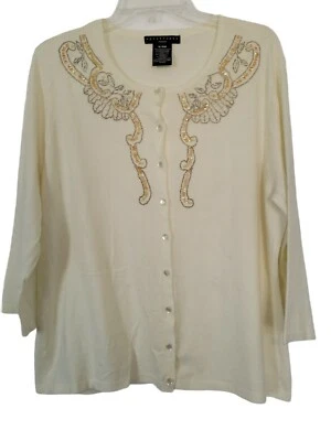 Suéter Apostrophe Angora Mezcla Cuentas Para Mujer Talla 16W-18W  Foto 1 de 3