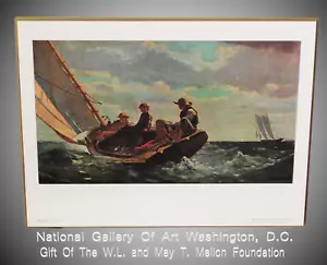 Winslow Holmer Breezing Up A Fair Wind Print On Board (1836-1910) - Imagen 1 de 8