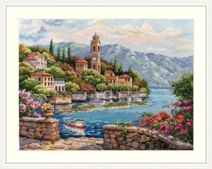Merejka Counted Cross-Stitch Kit Lago di Como K-175 - Picture 1 of 7