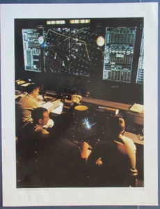 1969 U.S. AIR FORCE POSTER / AEROSPACE DEFENSE COMMAND CONTROL CENTER - Imagen 1 de 1