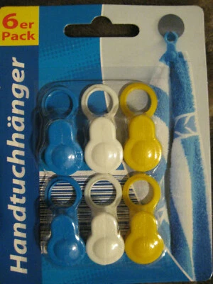 6 Handtuchclips Clips Handtuchhalter Aufhängeclips Handtuchklammern  ++A++ - Bild 1 von 4