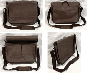Bolso mensajero de cuero para computadora portátil Union Pacific Railroad Crew Management Services - Imagen 1 de 7
