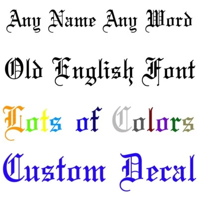 KANGAGRAPHICS Old English Olde Name Vinyl Decal for Tumbler Cup Car Truck Custom Sticker