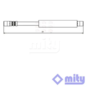 Fits Audi Cabriolet Coupe 80 90 Brake Hose Rear Left Inner Mity 811611775 - Picture 1 of 2