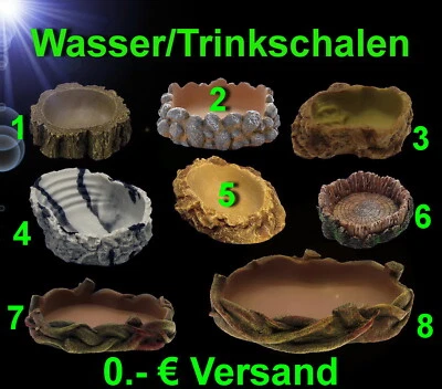 TOP Terrarium 🍀 TRINK - u. BADESCHALE WASSERSCHALE Reptilien Napf Vögel Nager🍀 - Bild 1 von 4