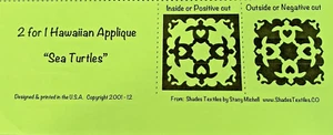 kit TARTARUGHE MARINE applique hawaiana tonalità tessuto fantasia e tessuto fuso USATO - Foto 1 di 9