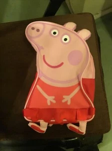 KIDS PEPPA PIG SHAPED BACKPACK BIRTHDAY CHRISTMAS TRAVEL STORAGE - Picture 1 of 2