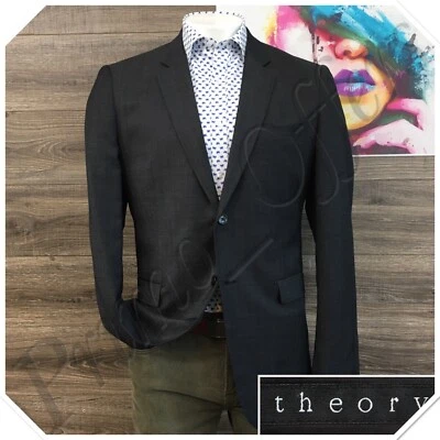 Blazer Abrigo Deportivo Theory Para Hombres Chaqueta Informal Dos Botones Talla 44L Traje de Lana Foto 1 de 4