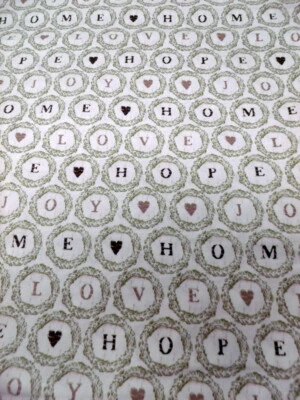 LOVE JOY HOME WREATH Fabric - Emma & Mila - Cotton 1 Yard  - Imagem 1 de 4