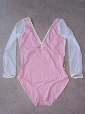 NOVO collant Yumiko Alicia C-Candy N-Antigo acabamento malha branca manga 3/4 tamanho G - Imagem 1 de 3