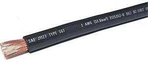 2 AWG CALIBRE SGT CABLE DE BATERÍA DE COBRE DESNUDO CABLE FLEXIBLE POR PIE NEGRO SAE J1127 - Imagen 1 de 4