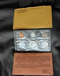 1964 US PROOF SET W/ENVELOPE. BRIGHT COINS. FREE SHIPPING - Picture 1 of 3