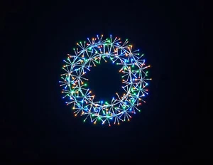 Corona micro LED multicolor de 2' con marco plateado - Imagen 1 de 2