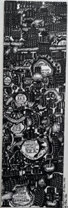 ROWAN THOMSON AUSTRALIAN INK ART "INNER CITY TRASHMAN" 1990 - Picture 1 of 6