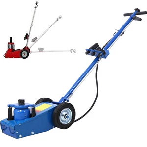 22 Ton Air-Operated Hydraulic Air Bottle Jack w/Extension Saddle Set Wheels - Picture 1 of 15