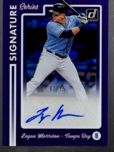 B0985- 2017 Donruss Signature Series Purple #46 Logan Morrison Auto /15 - NM-MT - Picture 1 of 2