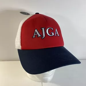 AJGA Imperial Golf Cap Mesh Trucker Hat Red White Blue NWT New - Picture 1 of 10