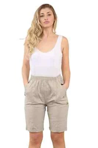 Women's Cherry Berry Shorts Cotton Blend Summer Stretchy Ladies Shorts UK 10-20 - Picture 1 of 10