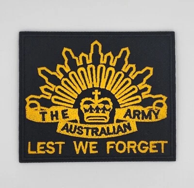 ANZAC LEST WE FORGET Rising Sun Australia Harley Davidson Biker Iron On Patch  - image 1 of 4