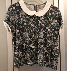 Mangun leichte Bluse, Gr.S, Blau/Geblümt,Luftig , Bw/Viscose - Bild 1 von 4