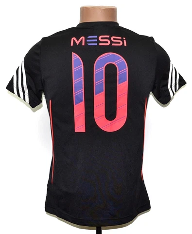 LIONEL MESSI #10 BLACK SHIRT ADIDAS SIZE YL BOYS Cover