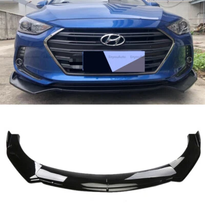 For Hyundai Elantra UNIVERSAL Front Bumper Lip Spoiler Splitter Glossy Black - Image 1 of 4