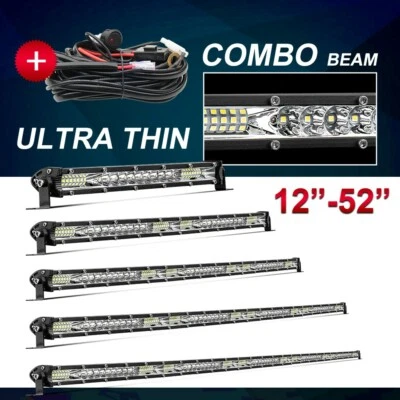 Combo de barra de luz LED delgada de 10/20/30/50" para conducción UTV SUV todoterreno ATV Foto 1 de 4